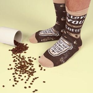 NWT- Primitives by Kathy ‘I Love You More Than Coffee…’ Coffee Socks